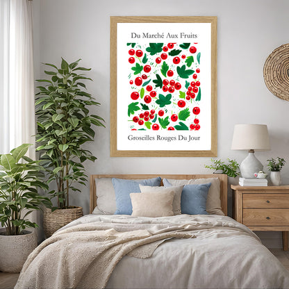 No.235 Redcurrants Art Print – French Fruit Kitchen Wall Decor (Groseilles Rouge)