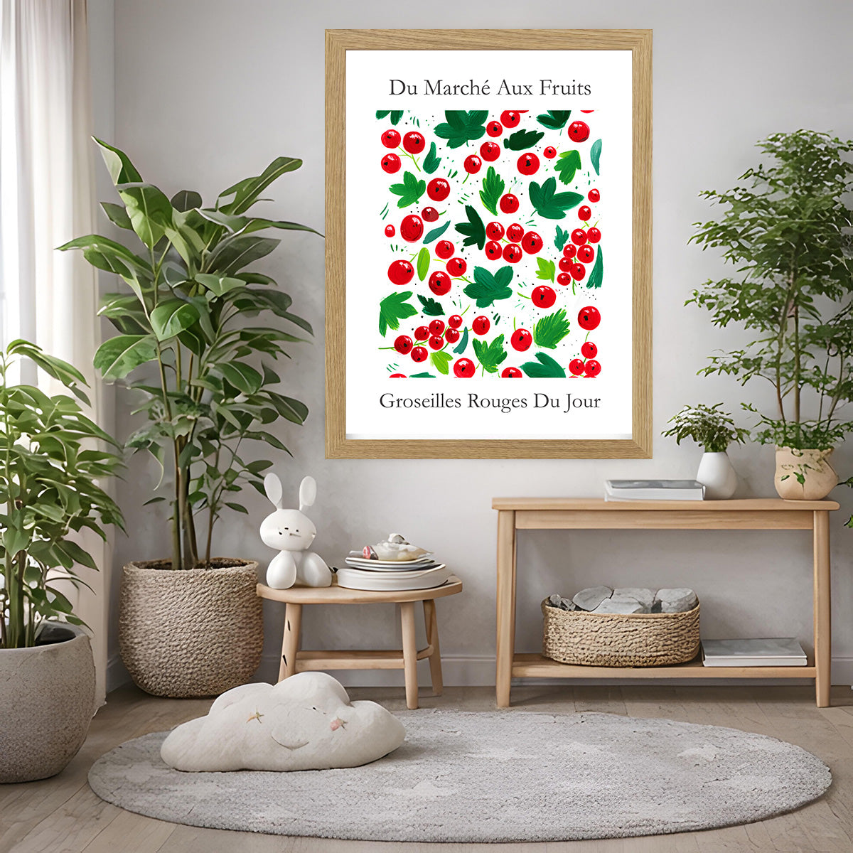 No.235 Redcurrants Art Print – French Fruit Kitchen Wall Decor (Groseilles Rouge)
