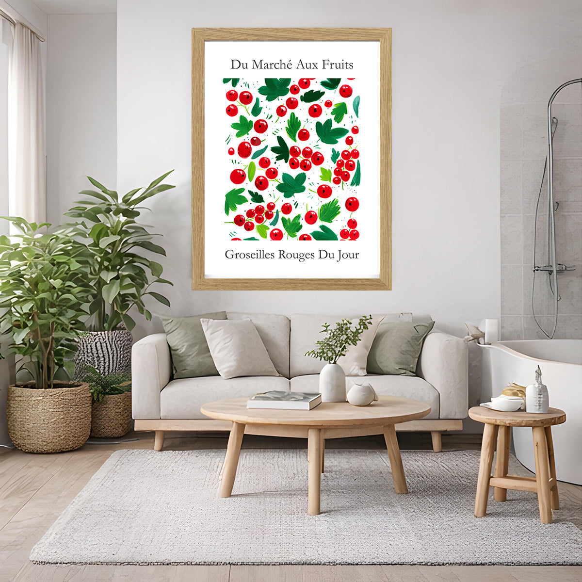 No.235 Redcurrants Art Print – French Fruit Kitchen Wall Decor (Groseilles Rouge)