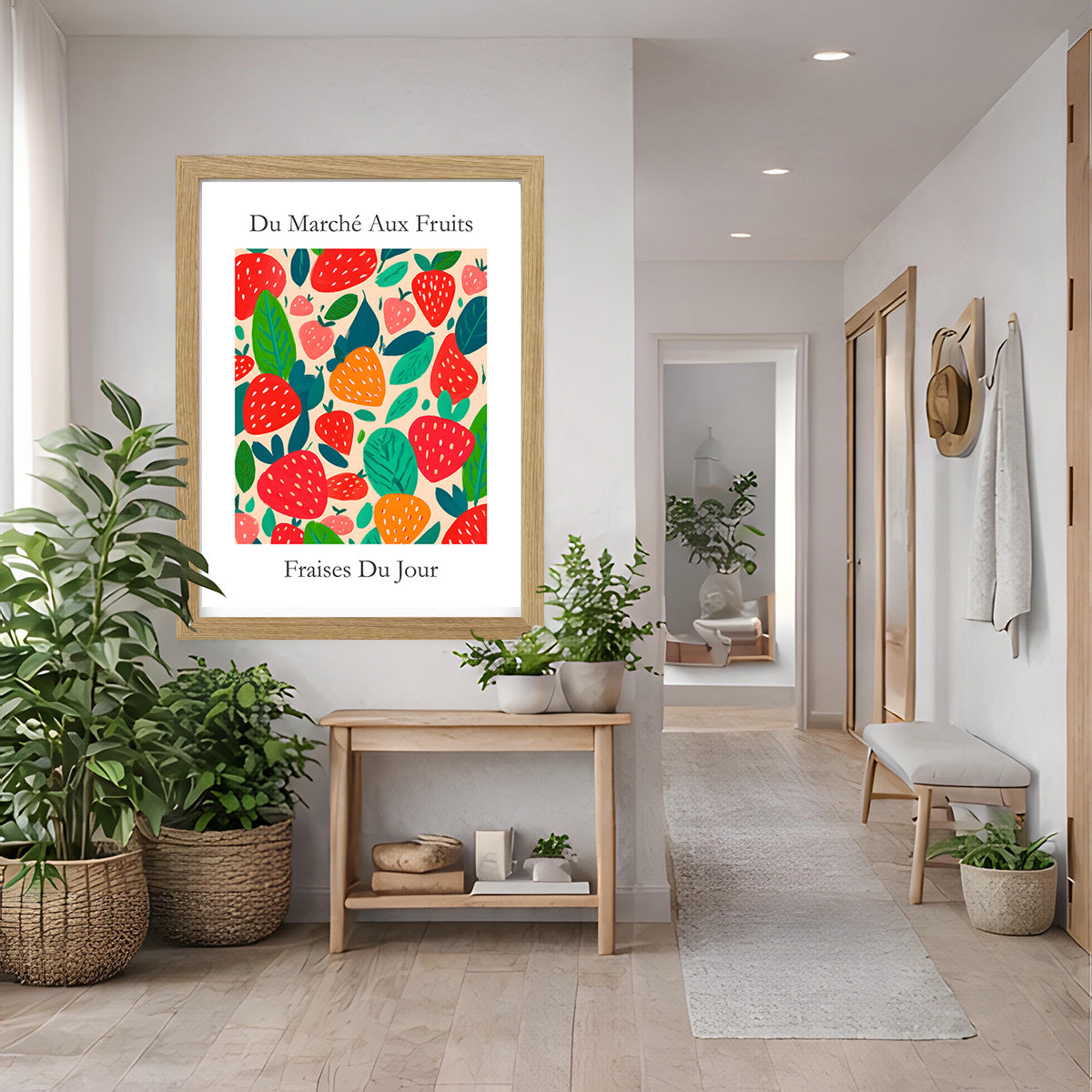 No.236 Strawberries Art Print – French Fruit Kitchen Wall Decor (Fraises du Jour)