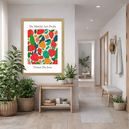 No.236 Strawberries Art Print – French Fruit Kitchen Wall Decor (Fraises du Jour)