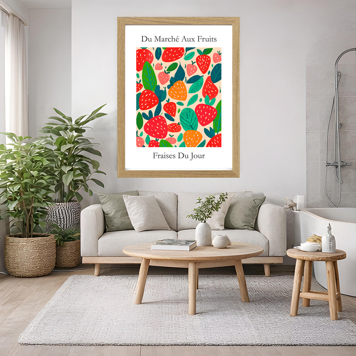 No.236 Strawberries Art Print – French Fruit Kitchen Wall Decor (Fraises du Jour)