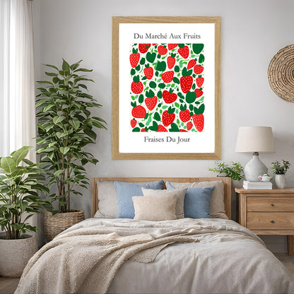 No.237 Strawberries Art Print – French Fruit Kitchen Wall Decor (Fraises du Jour)