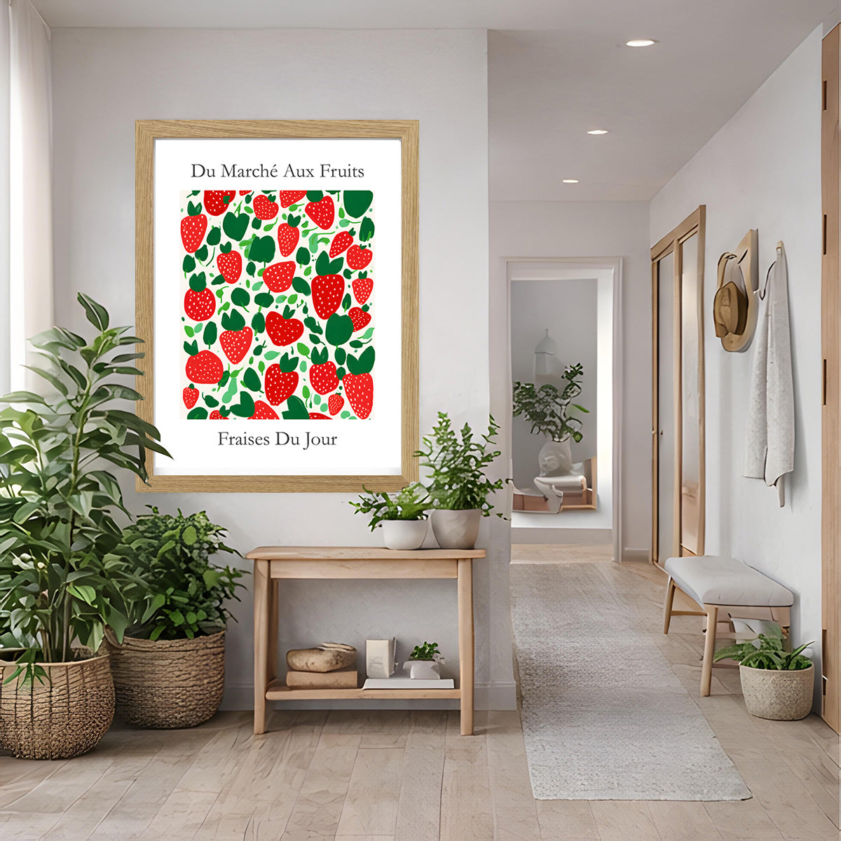 No.237 Strawberries Art Print – French Fruit Kitchen Wall Decor (Fraises du Jour)