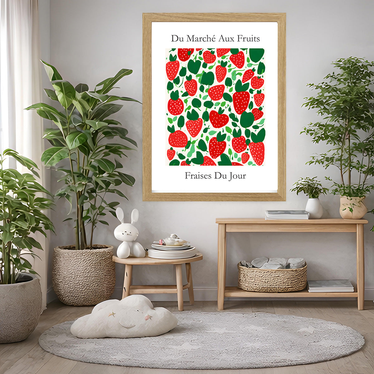 No.237 Strawberries Art Print – French Fruit Kitchen Wall Decor (Fraises du Jour)