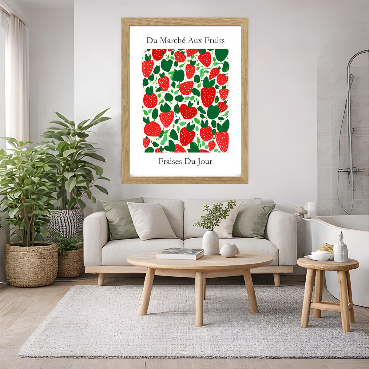 No.237 Strawberries Art Print – French Fruit Kitchen Wall Decor (Fraises du Jour)