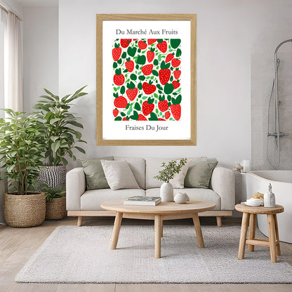 No.237 Strawberries Art Print – French Fruit Kitchen Wall Decor (Fraises du Jour)