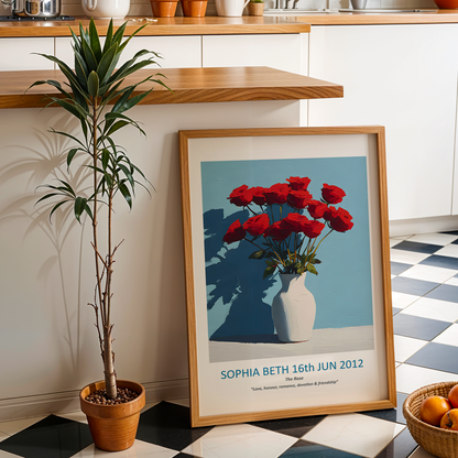 No.06 June Roses – Personalised Birth Month Flower Fine Art Print on Museum-Quality Paper