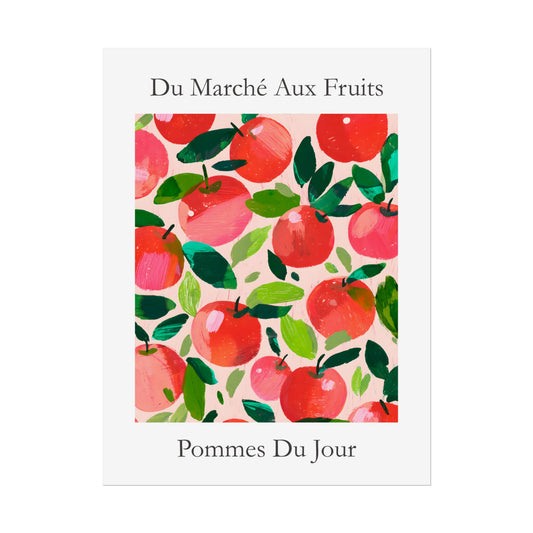 No.202 Apples Art Print – French Fruit Kitchen Wall Decor (Pommes du Jour)