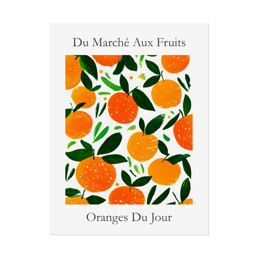 No.220 Oranges Art Print – French Fruit Kitchen Wall Decor (Oranges du Jour)