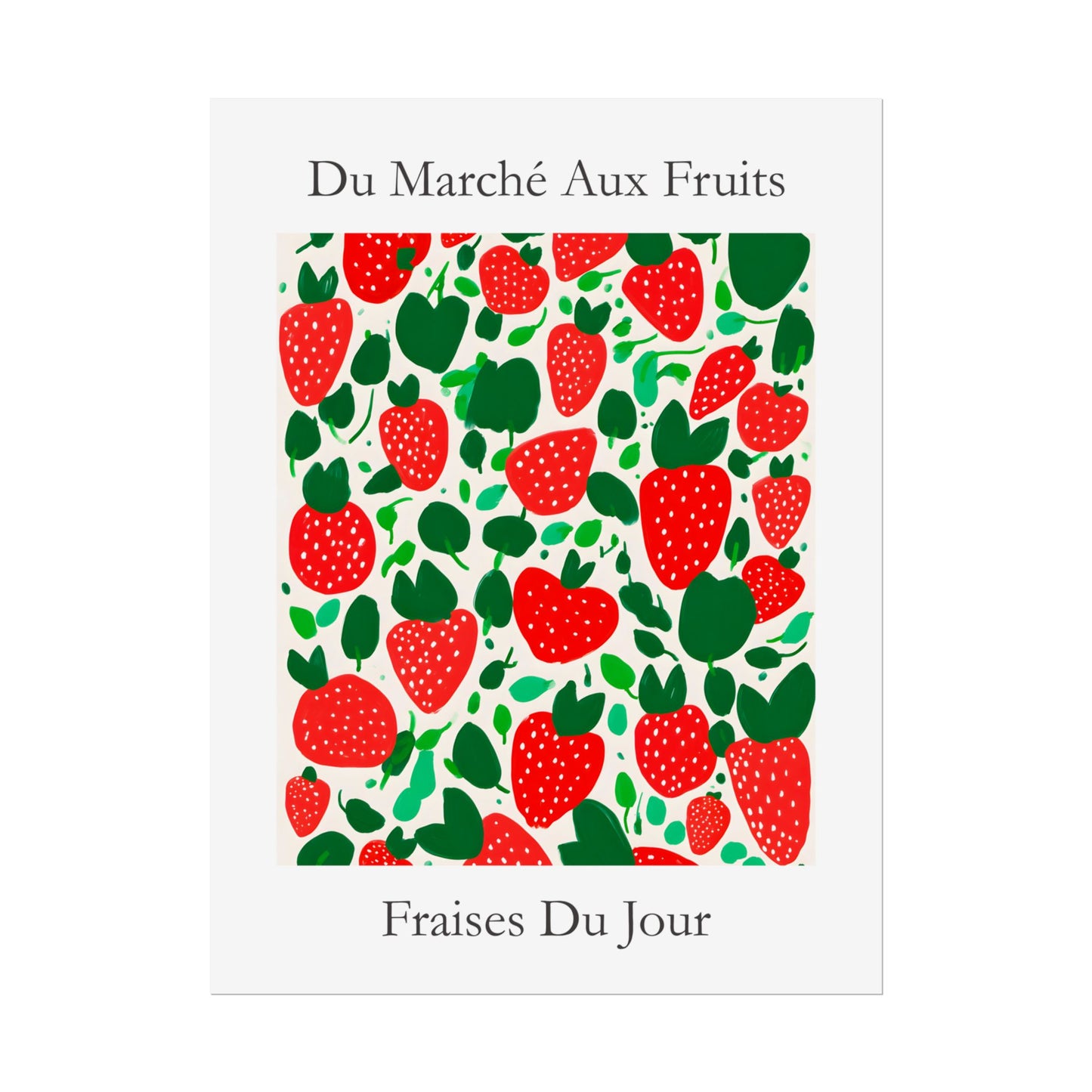 No.237 Strawberries Art Print – French Fruit Kitchen Wall Decor (Fraises du Jour)