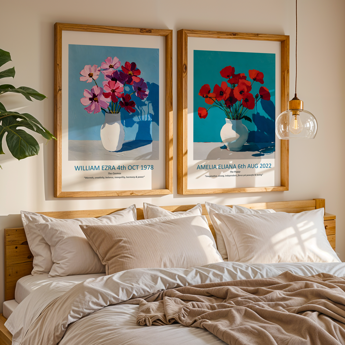 No.10 October Cosmos – Personalised Birth Month Flower Fine Art Print on Museum-Quality Paper