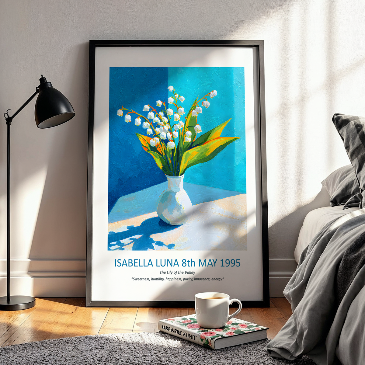 No.05 May Lily of the Valley – Personalised Birth Month Flower Fine Art Print on Museum-Quality Paper