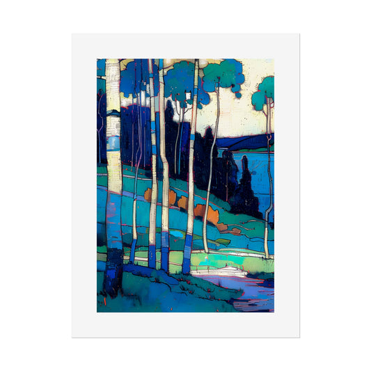 No.257 Blue Vosges Mountains and Forest Series No.1 Portrait