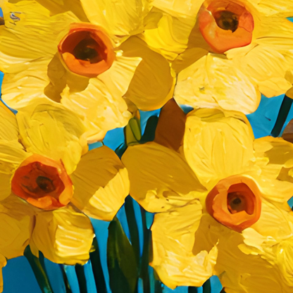 No.03 March Daffodils – Personalised Birth Month Flower Fine Art Print on Museum-Quality Paper