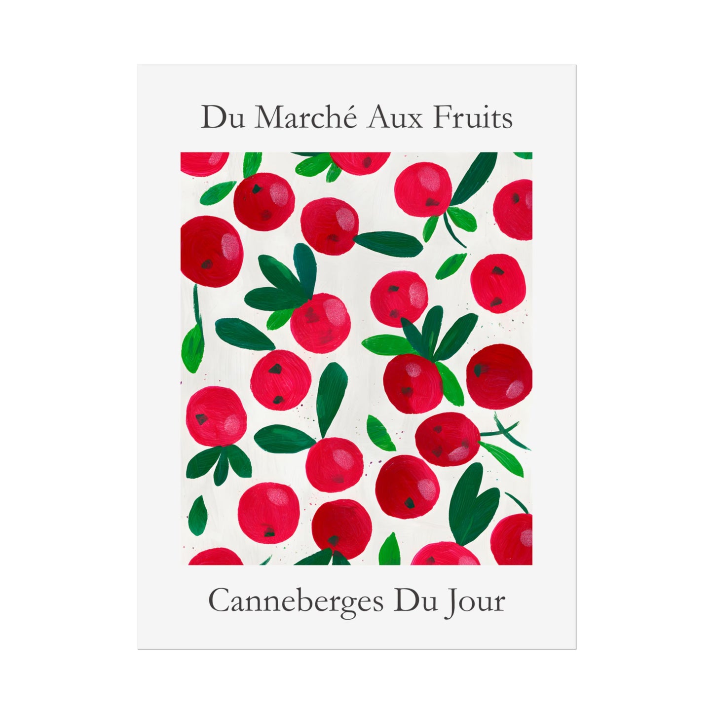 No.209 Cranberry Market Art Print – French Fruit Kitchen Wall Decor (Canneberges du Jour)