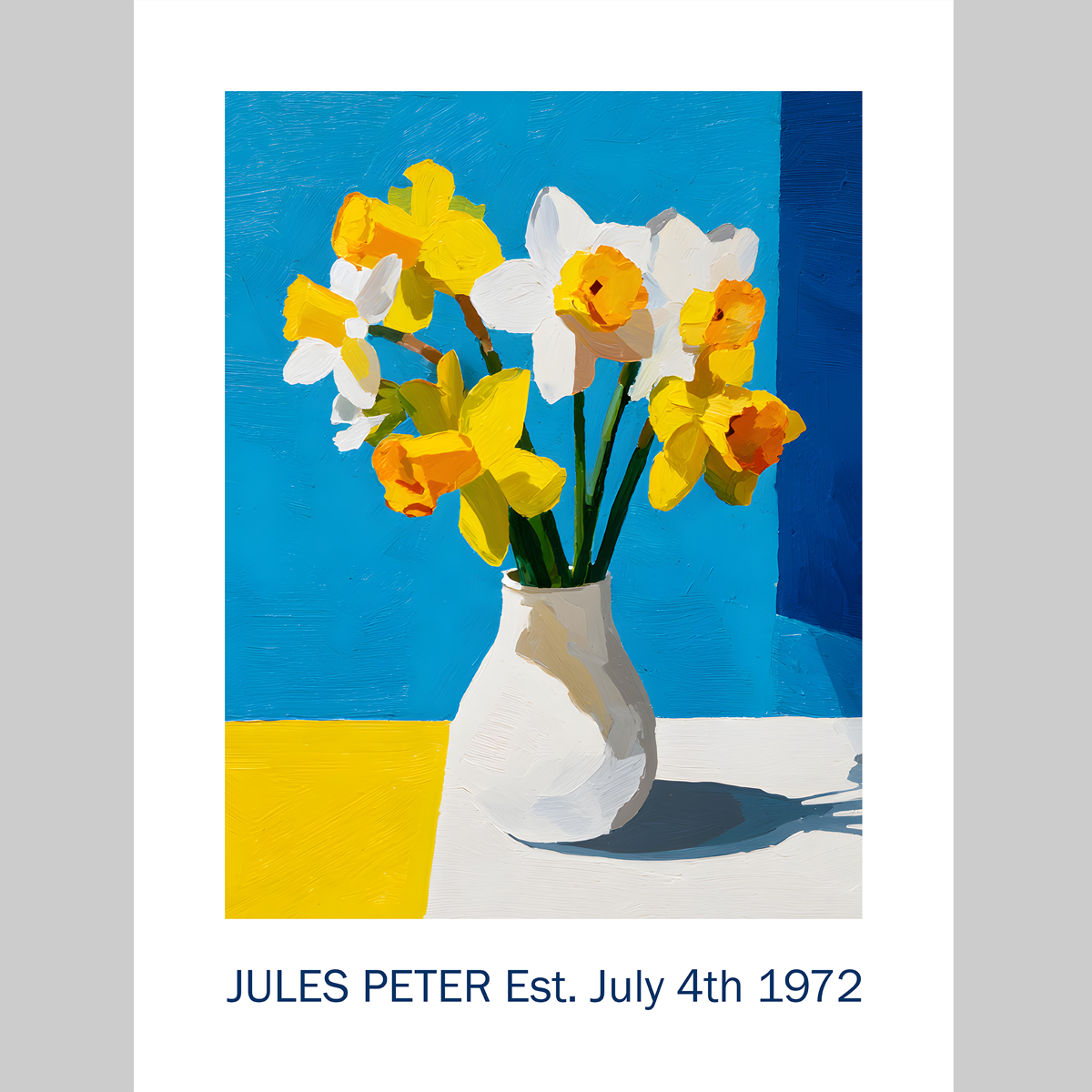 No.25 Personalised fine art flower print on museum gallery quality paper, customise the text to create a lifetime gift
