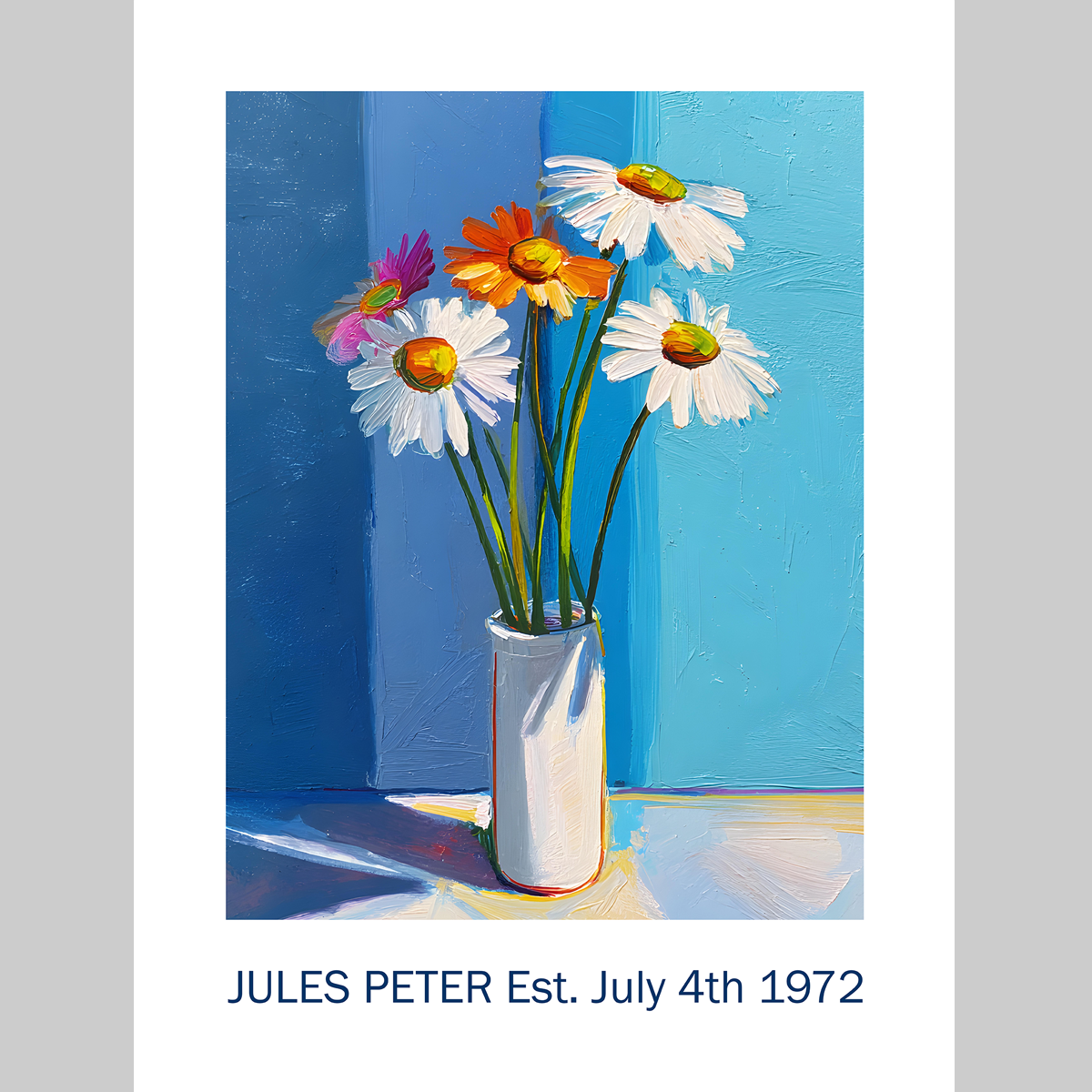 No.26 Personalised fine art flower print on museum gallery quality paper, customise the text to create a lifetime gift