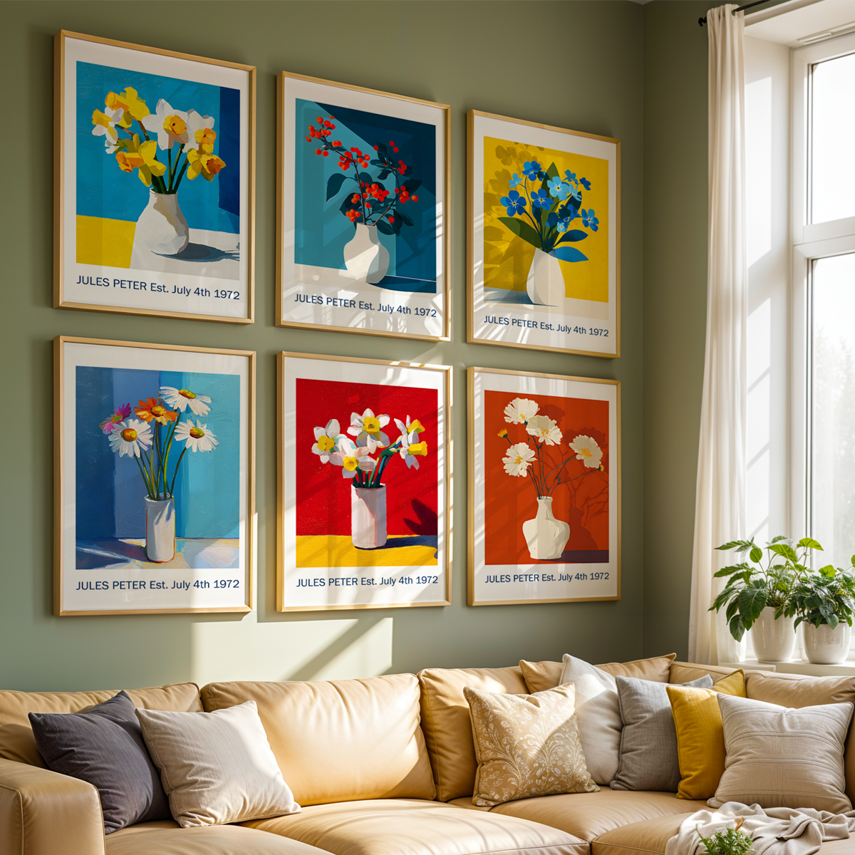 No.27 Personalised fine art flower print on museum gallery quality paper, customise the text to create a lifetime gift