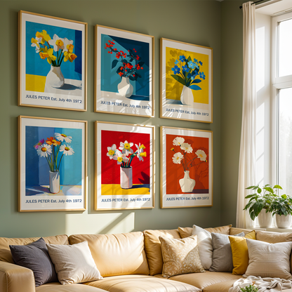 No.28 Personalised fine art flower print on museum gallery quality paper, customise the text to create a lifetime gift