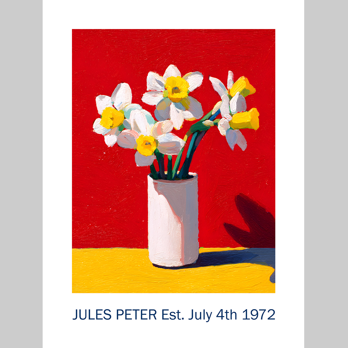 No.29 Personalised fine art flower print on museum gallery quality paper, customise the text to create a lifetime gift