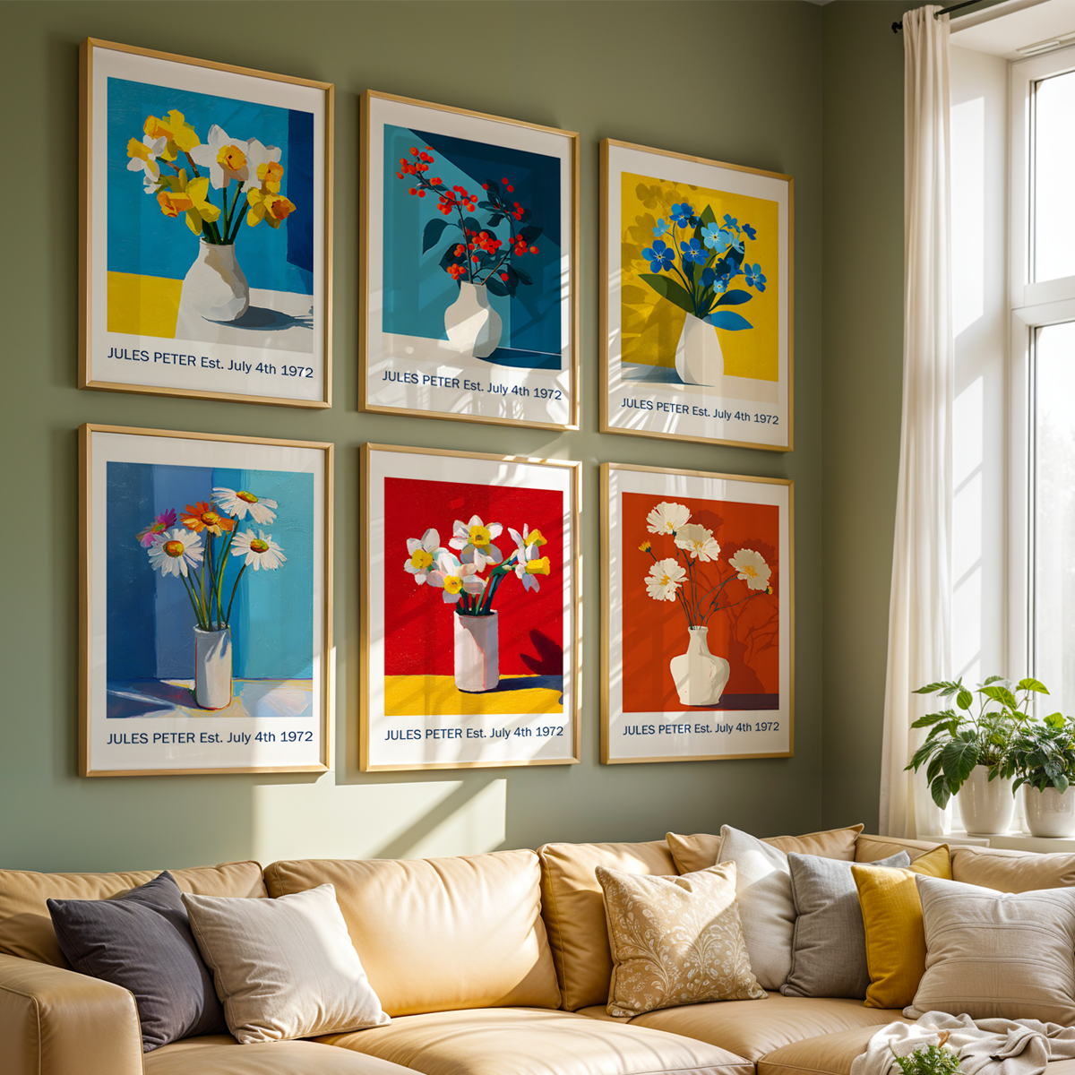 No.29 Personalised fine art flower print on museum gallery quality paper, customise the text to create a lifetime gift