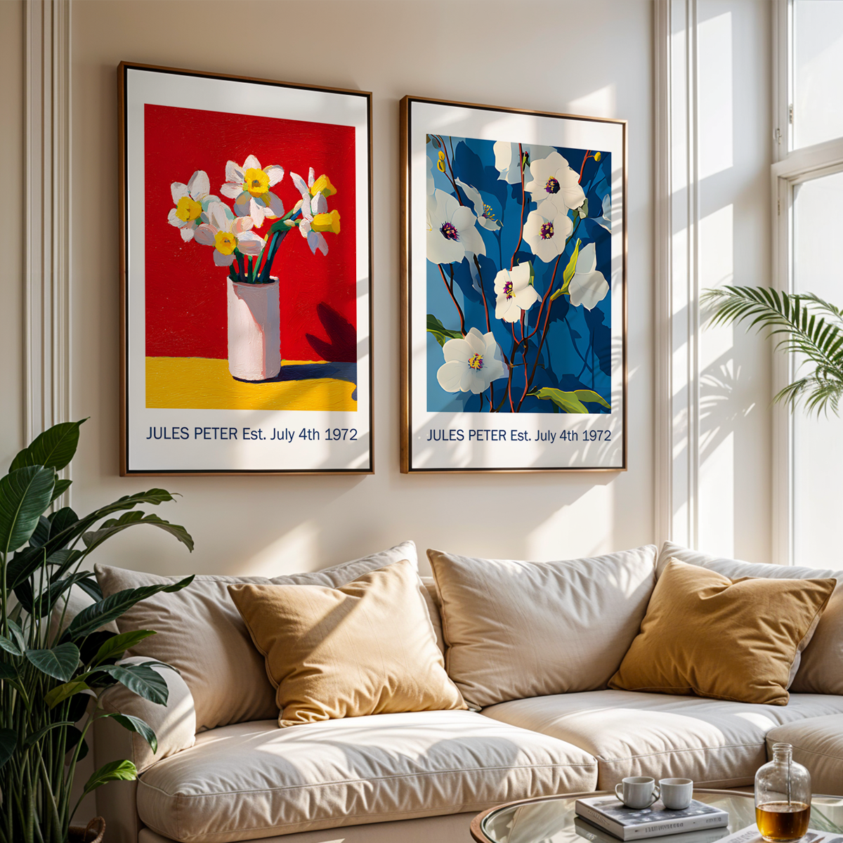 No.29 Personalised fine art flower print on museum gallery quality paper, customise the text to create a lifetime gift