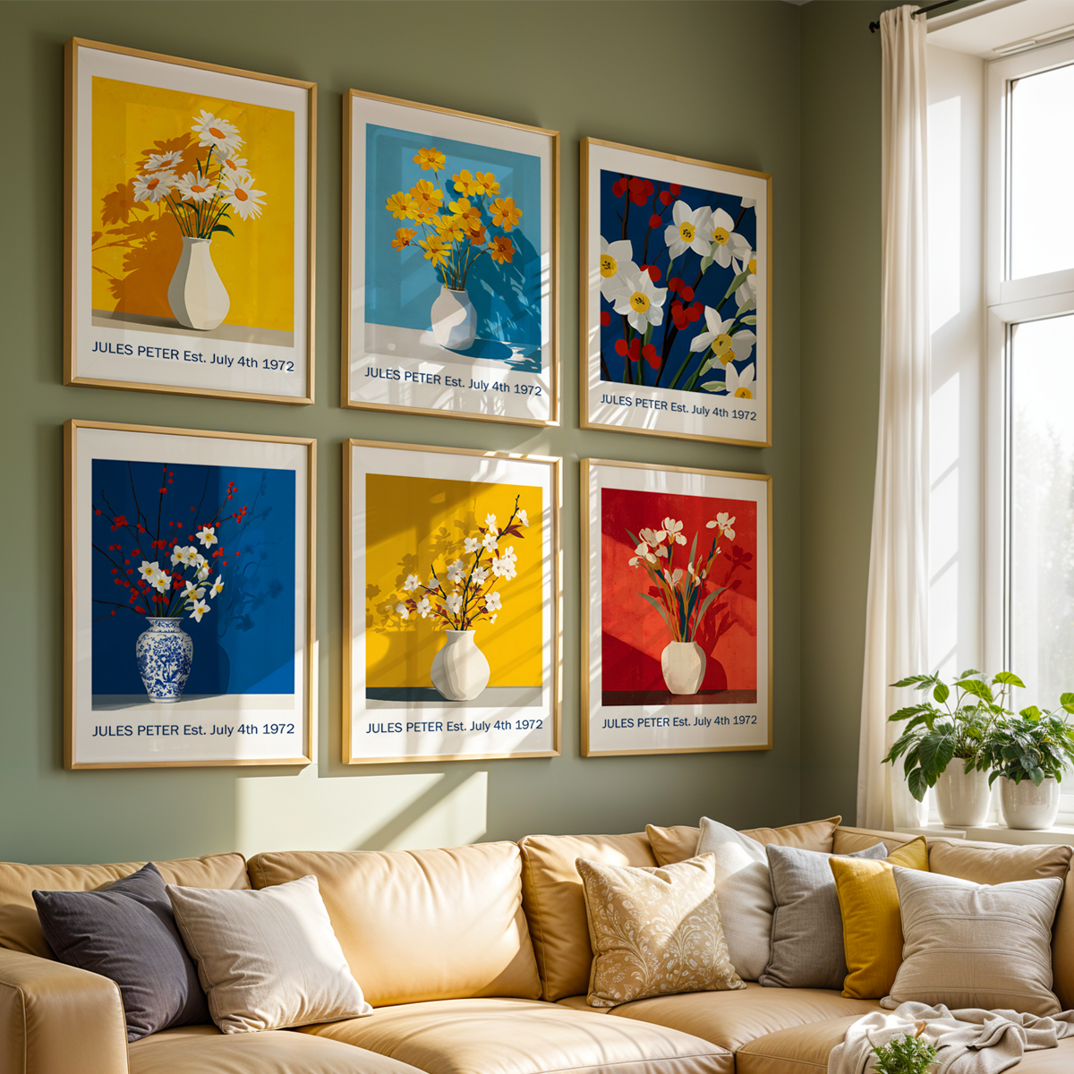 No.31 Personalised fine art flower print on museum gallery quality paper, customise the text to create a lifetime gift