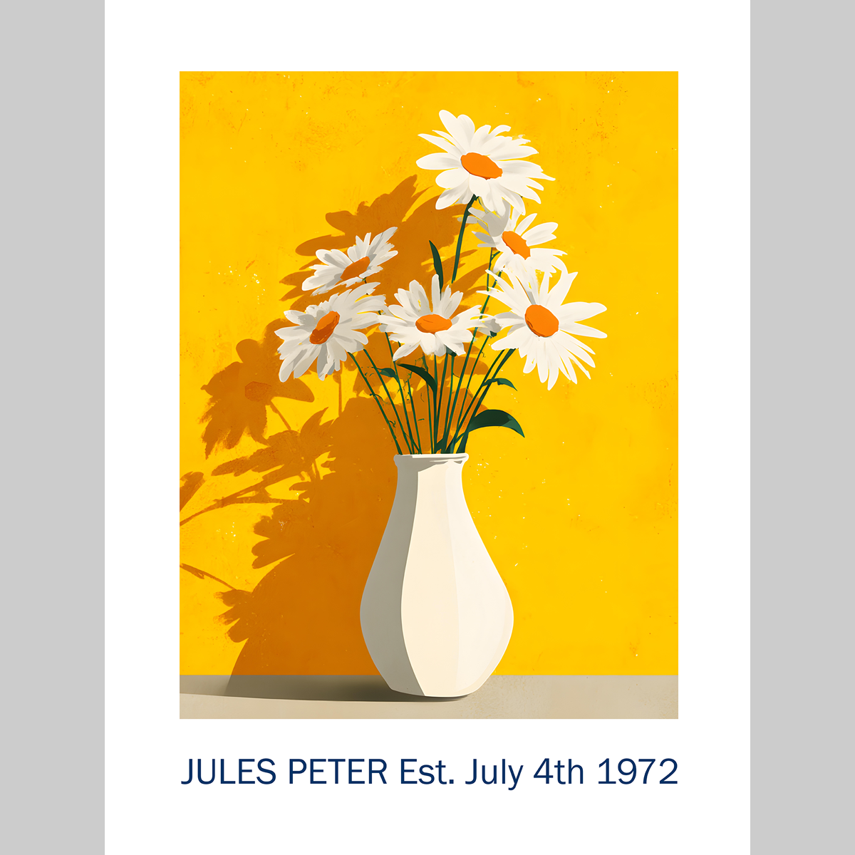 No.32 Personalised fine art flower print on museum gallery quality paper, customise the text to create a lifetime gift