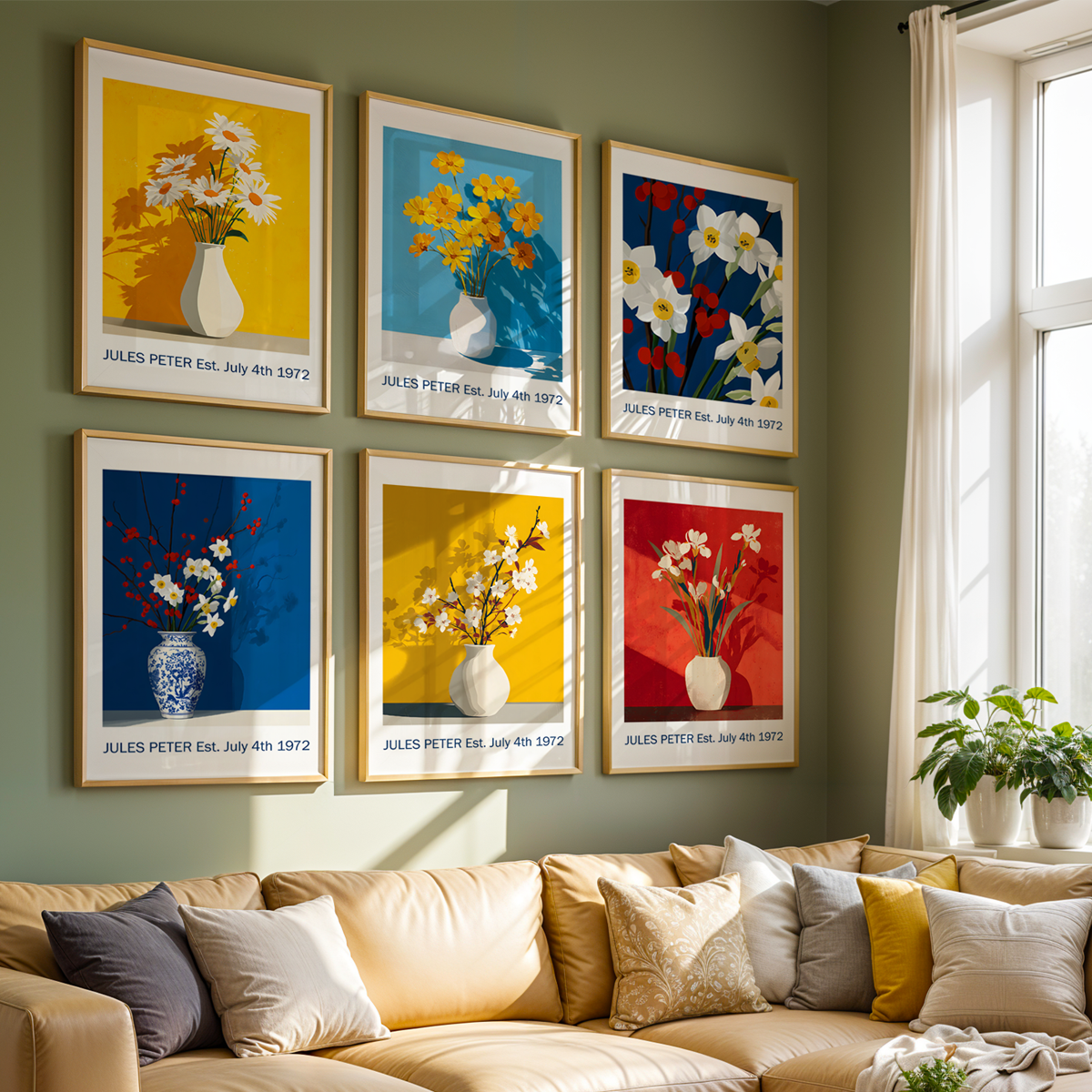 No.33 Personalised fine art flower print on museum gallery quality paper, customise the text to create a lifetime gift