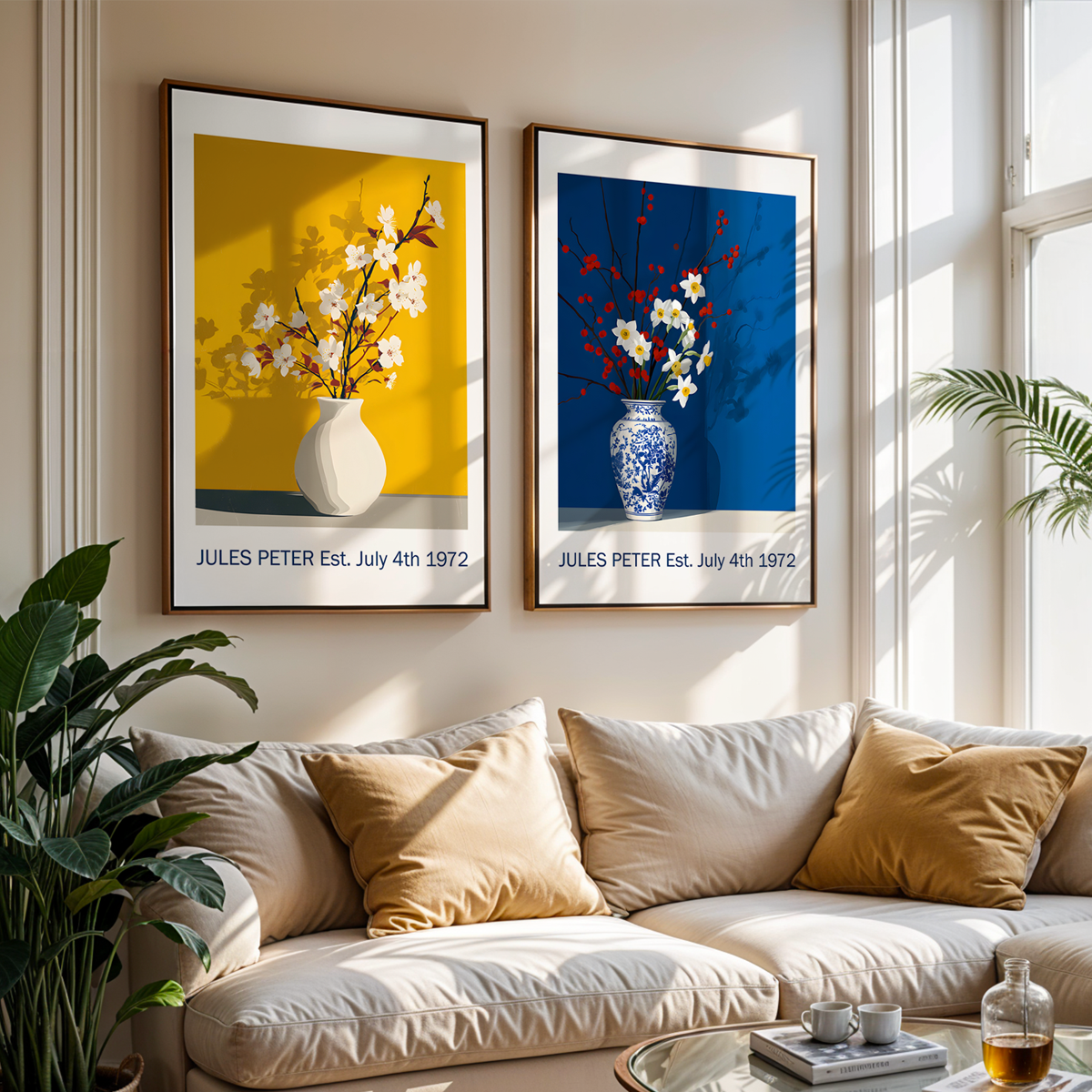 No.33 Personalised fine art flower print on museum gallery quality paper, customise the text to create a lifetime gift