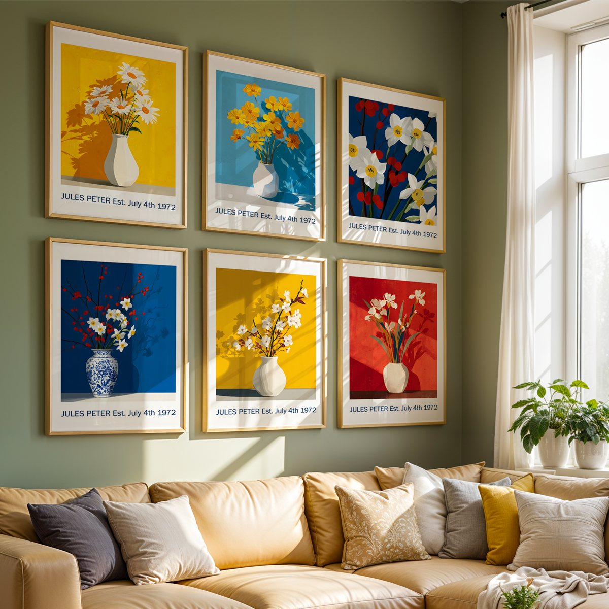 No.35 Personalised fine art flower print on museum gallery quality paper, customise the text to create a lifetime gift