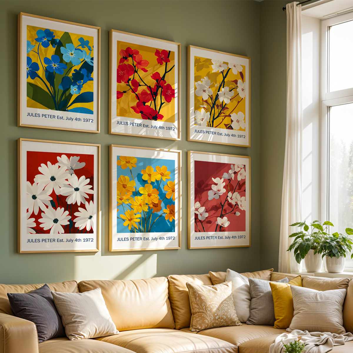 No.37 Personalised fine art flower print on museum gallery quality paper, customise the text to create a lifetime gift