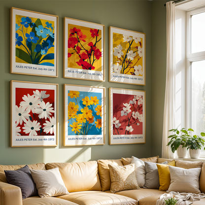 No.37 Personalised fine art flower print on museum gallery quality paper, customise the text to create a lifetime gift
