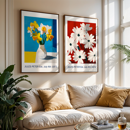 No.39 Personalised fine art flower print on museum gallery quality paper, customise the text to create a lifetime gift