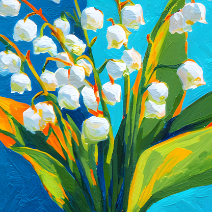 No.05 May Lily of the Valley – Personalised Birth Month Flower Fine Art Print on Museum-Quality Paper