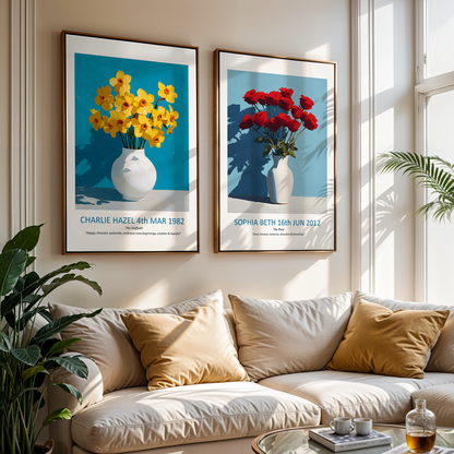 No.06 June Roses – Personalised Birth Month Flower Fine Art Print on Museum-Quality Paper