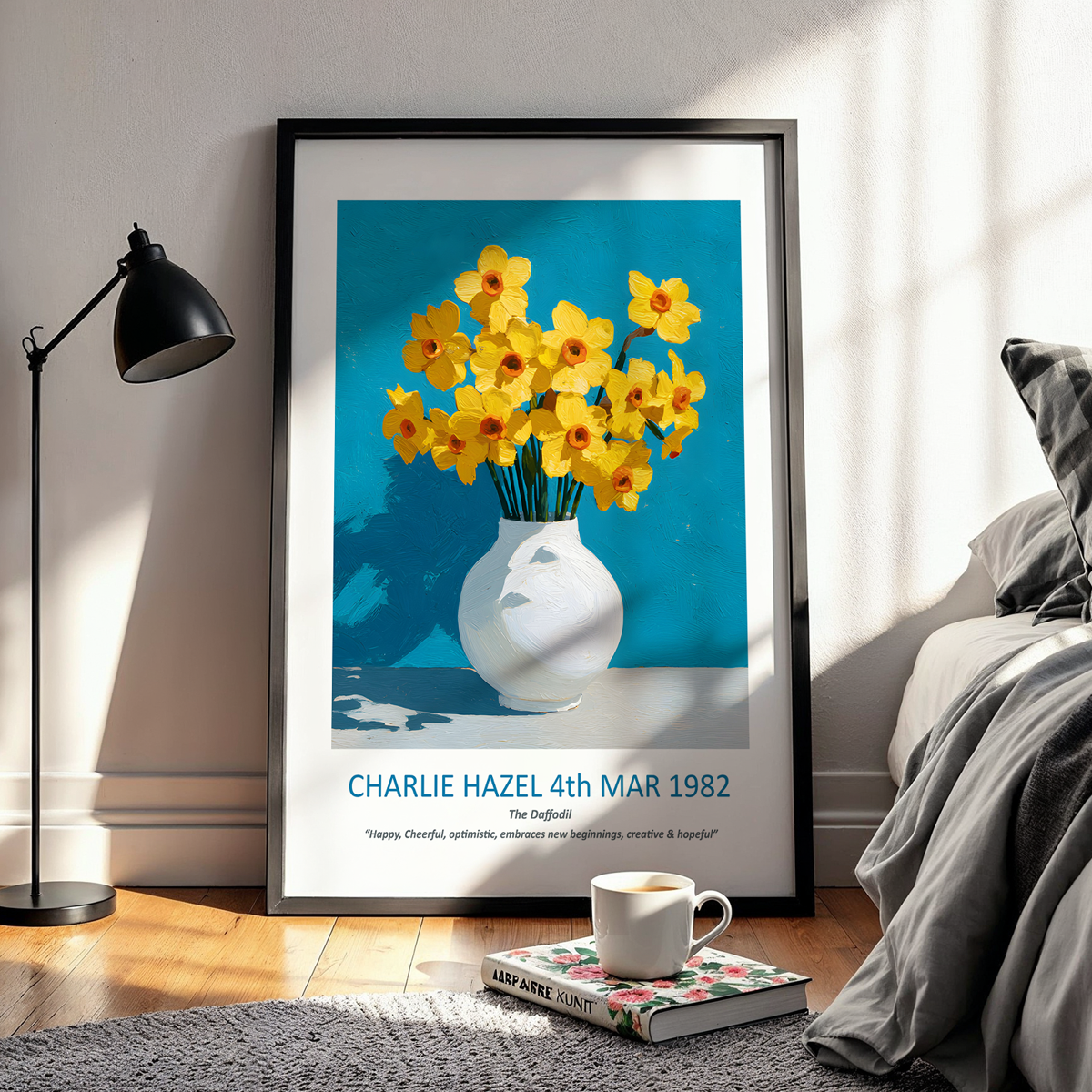 No.03 March Daffodils – Personalised Birth Month Flower Fine Art Print on Museum-Quality Paper