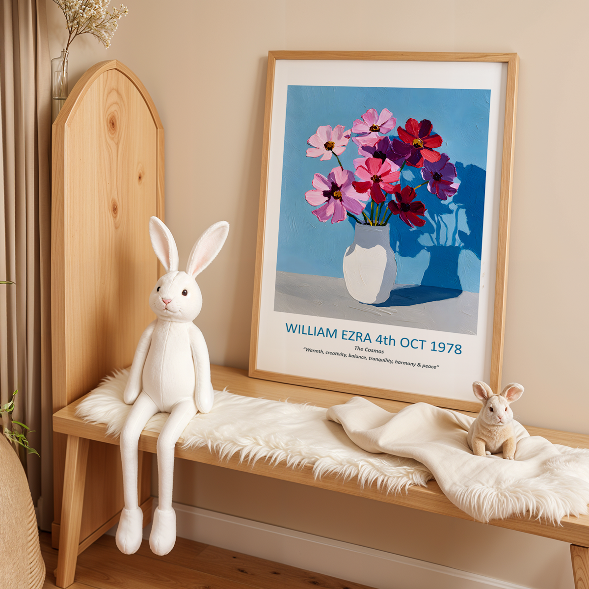 No.10 October Cosmos – Personalised Birth Month Flower Fine Art Print on Museum-Quality Paper