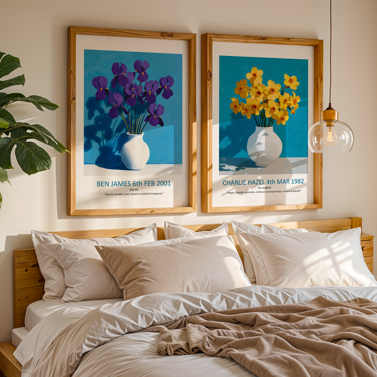 No.02 February Irises – Personalised Birth Month Flower Fine Art Print on Museum-Quality Paper