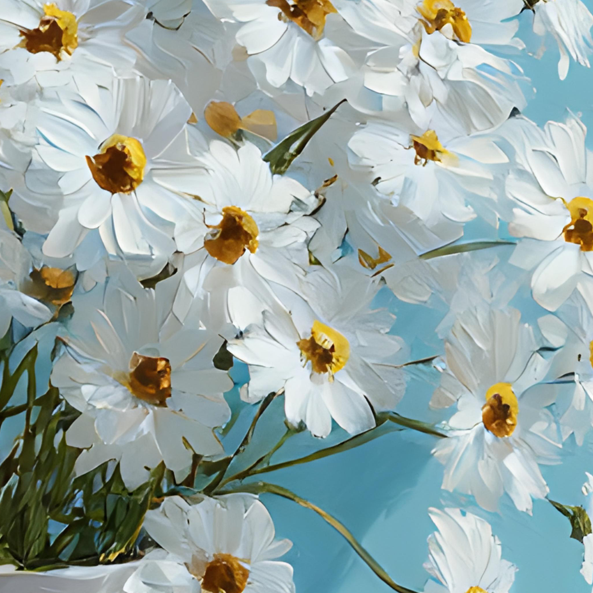No.04 April Daisies – Personalised Birth Month Flower Fine Art Print on Museum-Quality Paper