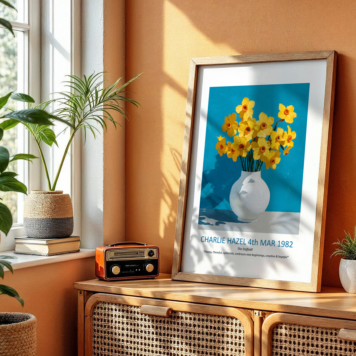 No.03 March Daffodils – Personalised Birth Month Flower Fine Art Print on Museum-Quality Paper