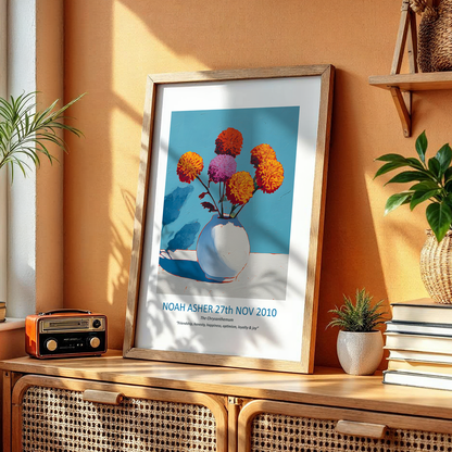 No.11 November Chrysanthemums – Personalised Birth Month Flower Fine Art Print on Museum-Quality Paper