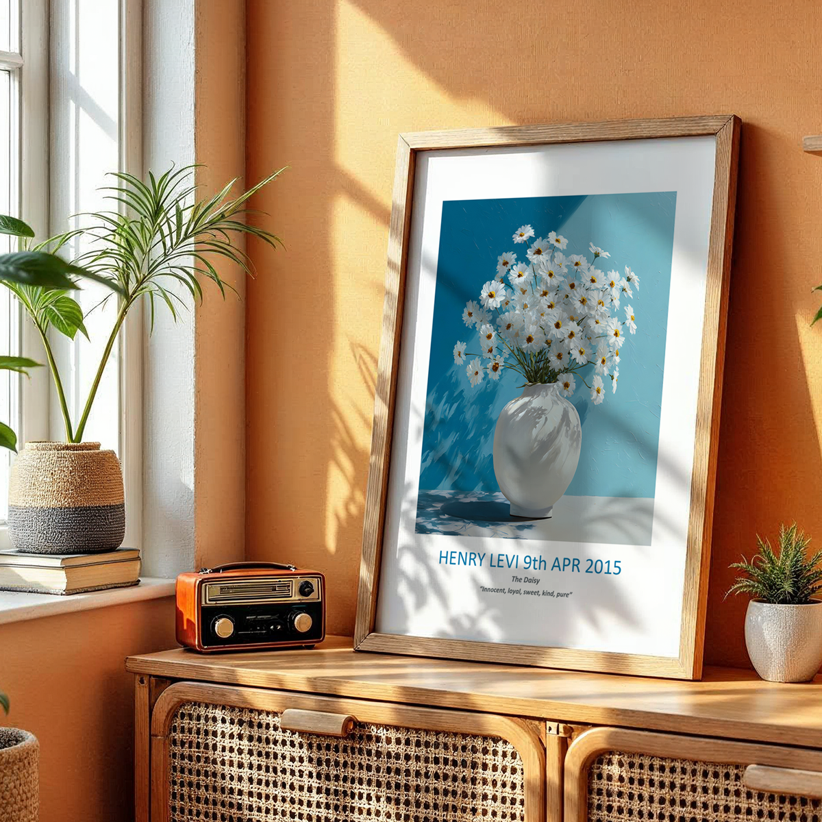 No.04 April Daisies – Personalised Birth Month Flower Fine Art Print on Museum-Quality Paper
