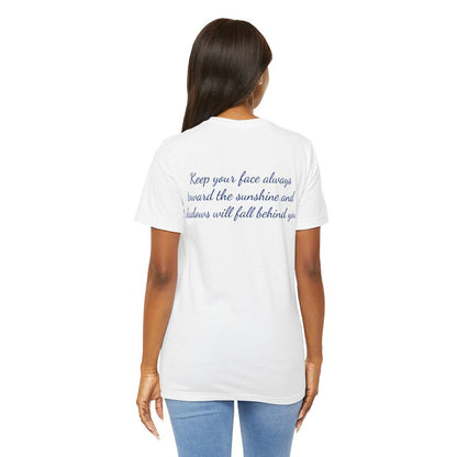 No.78 Floral Fine Art T-Shirt, Premium Quality Tee with YOUR Personalized Quote on Back
