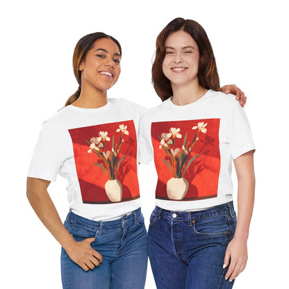 No.79 Floral Fine Art T-Shirt, Premium Quality Tee with YOUR Personalized Quote on Back