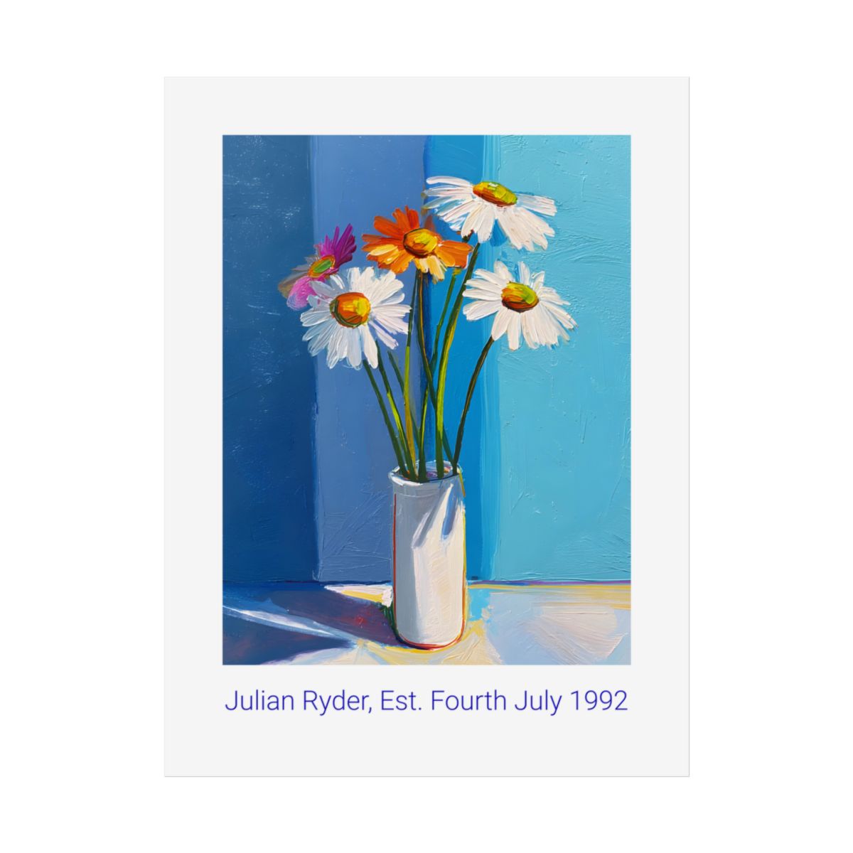 No.26 Personalised fine art flower print on museum gallery quality paper, customise the text to create a lifetime gift