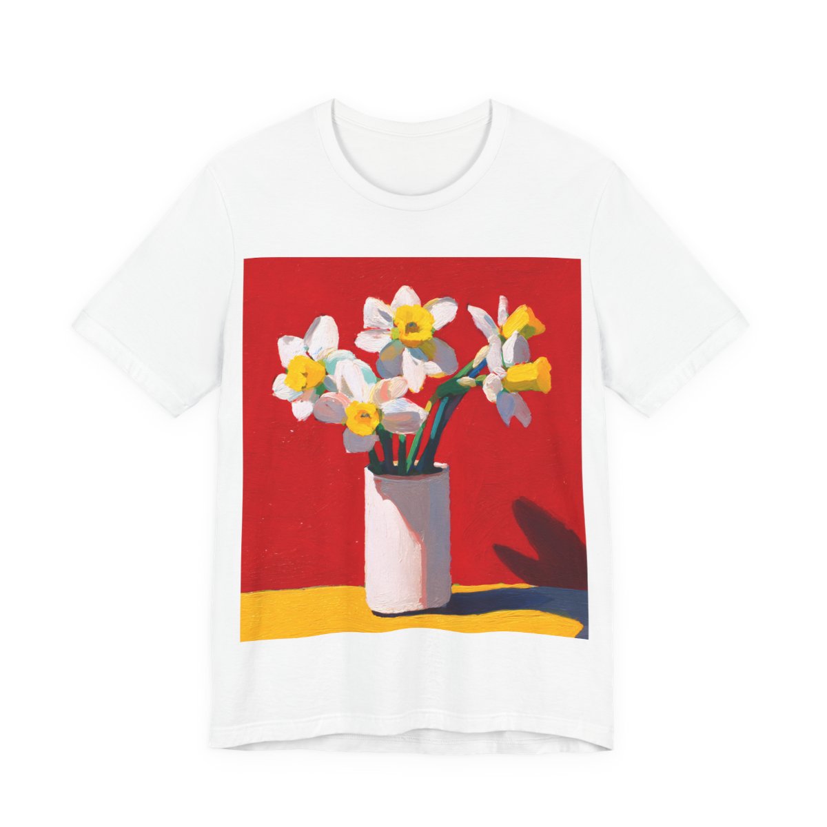 No.77 Floral Fine Art T-Shirt, Premium Quality Tee with YOUR Personalized Quote on Back
