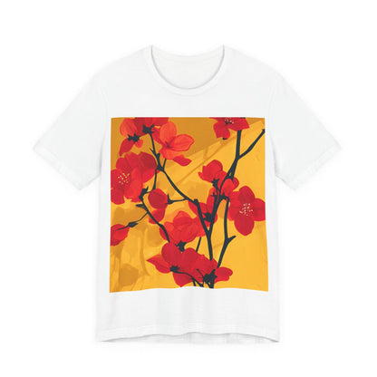 No.89 Floral Fine Art T-Shirt, Premium Quality Tee with YOUR Personalized Quote on Back