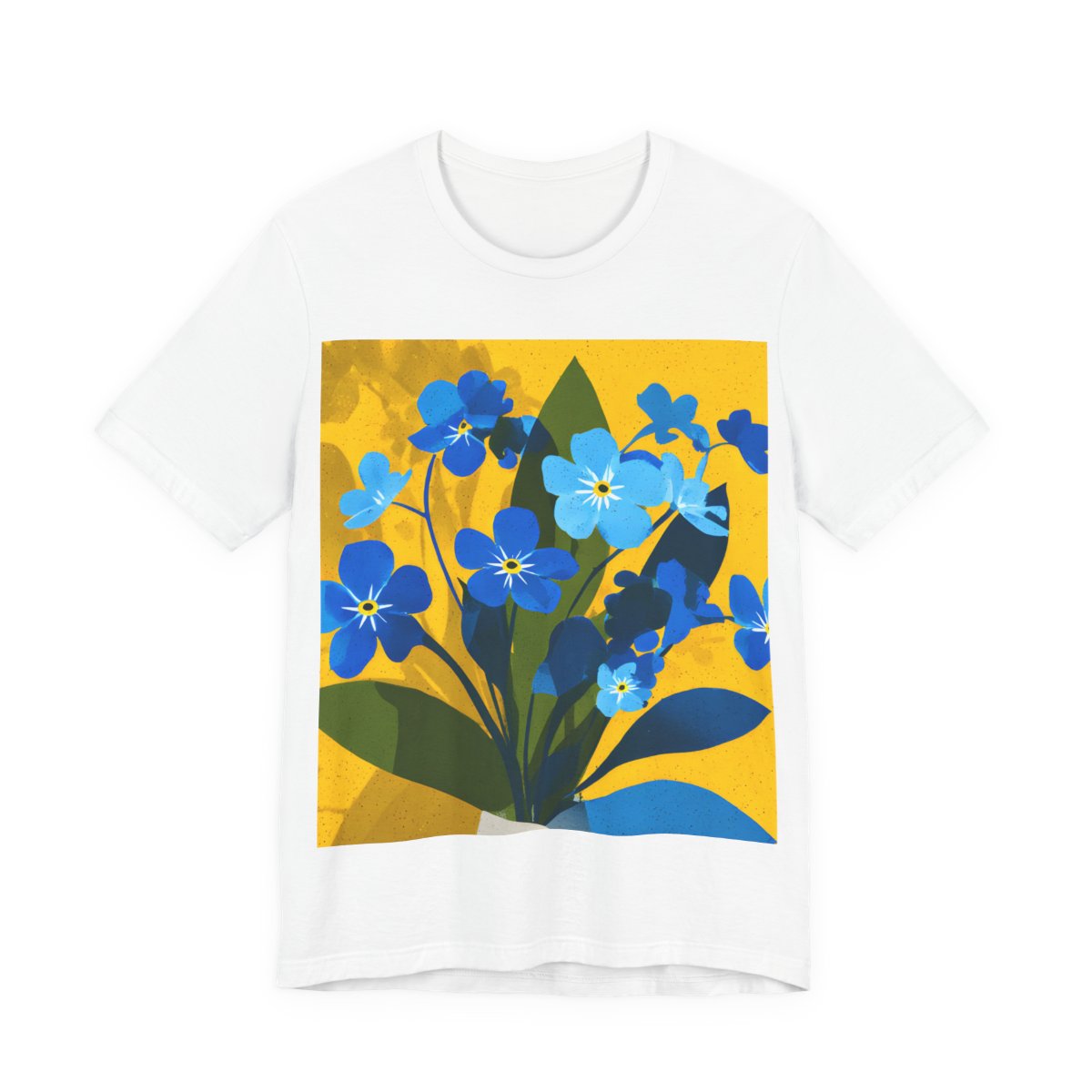 No.85 Floral Fine Art T-Shirt, Premium Quality Tee with YOUR Personalized Quote on Back